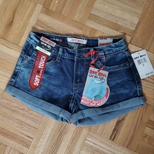 Hot Kiss midi butt lift jean shorts size 0
